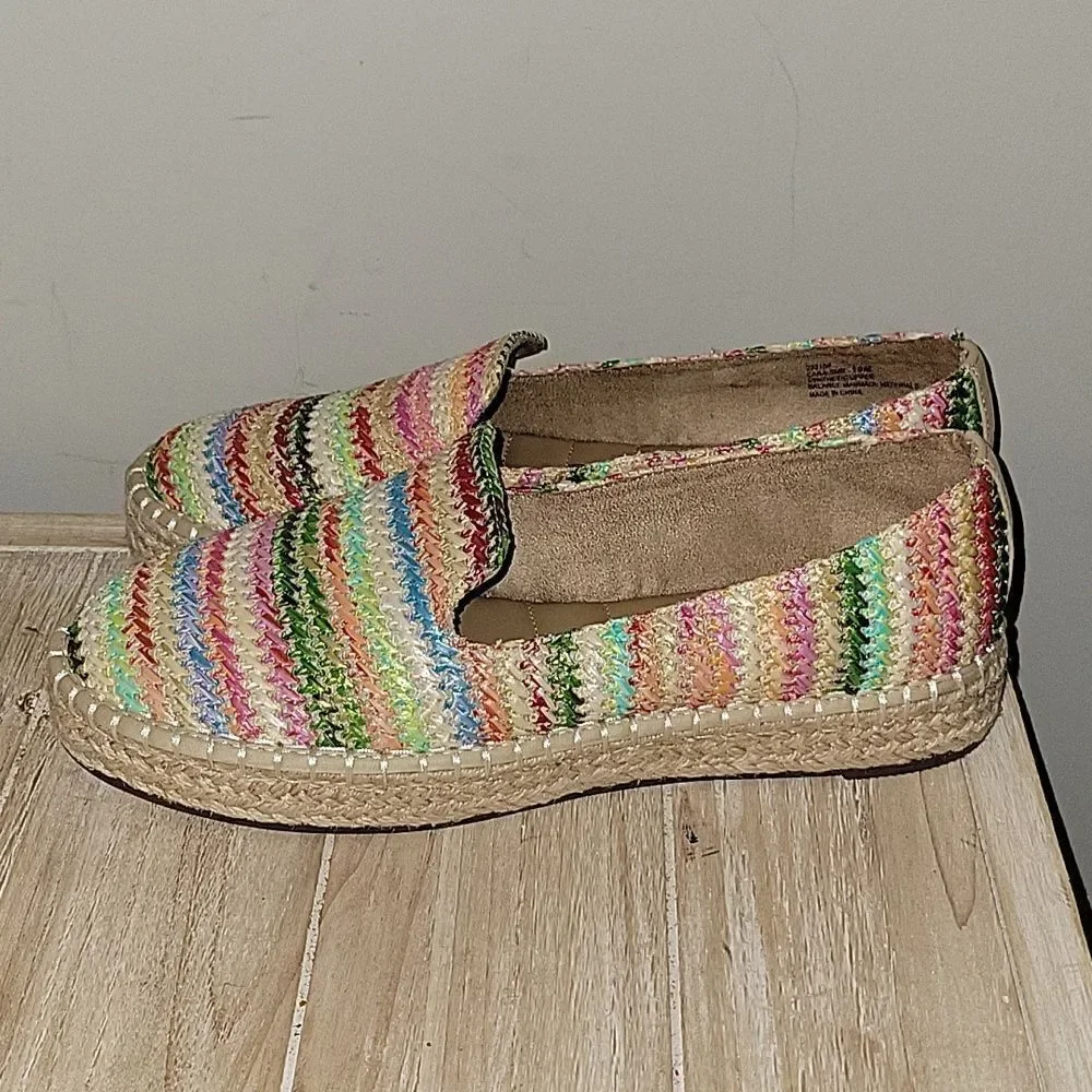 Joie Multicolor Woven Espadrille Slip-Ons